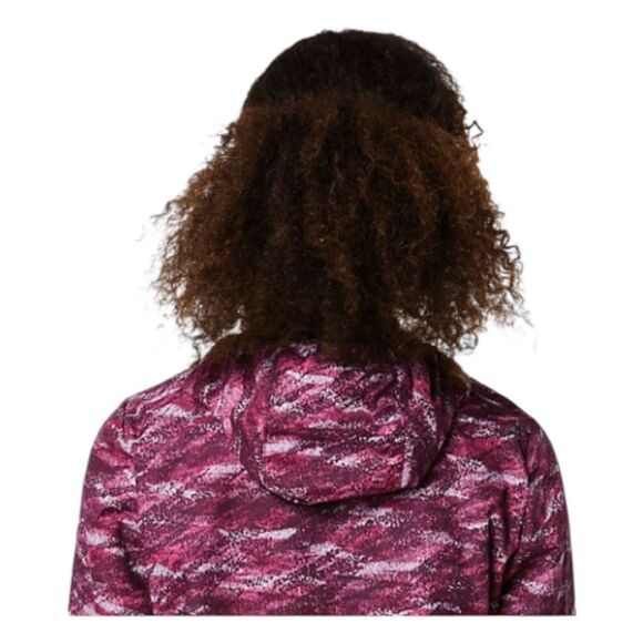 Asics Packable Windbreaker Jacket Purple Deep Mars Print L - Picture 5 of 13